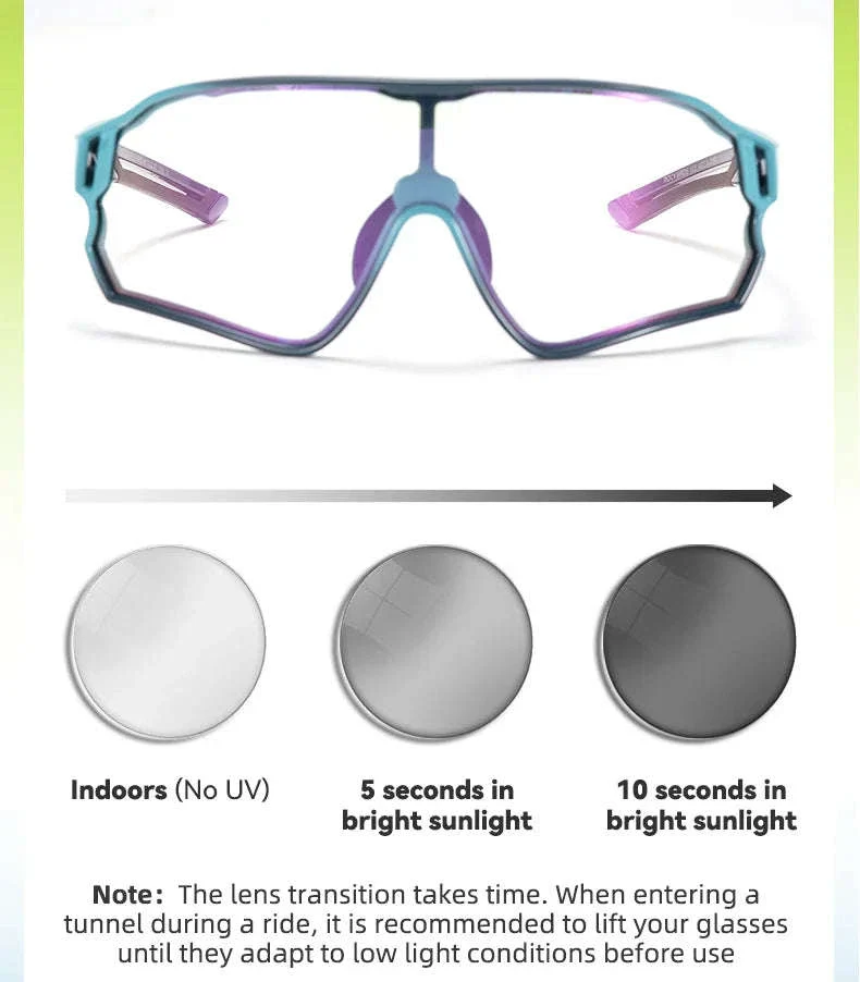 Kids Photochromic Cycling Sunglasses UV400 Protective Sports Eyewear - Image 11