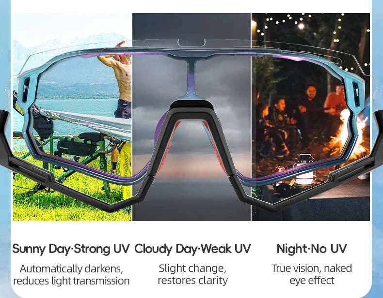 Kids Photochromic Cycling Sunglasses UV400 Protective Sports Eyewear - Image 12