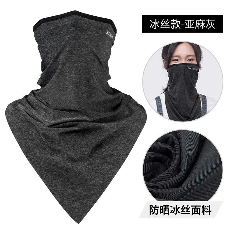 Cooling UV Protection Cycling Face Mask Ice Silk Neck Gaiter - Image 18
