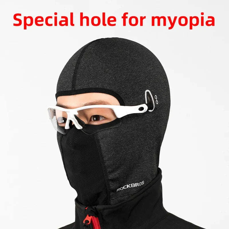 Thermal Cycling Cap Fleece Winter Headgear with Glasses Hole - Image 3