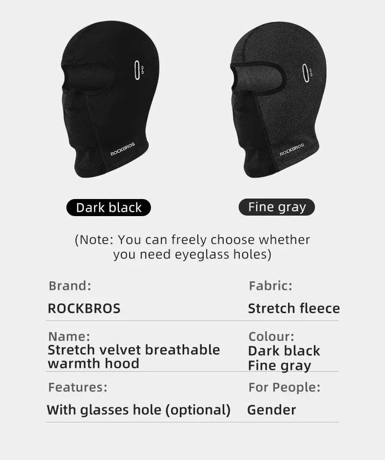 Thermal Cycling Cap Fleece Winter Headgear with Glasses Hole - Image 8