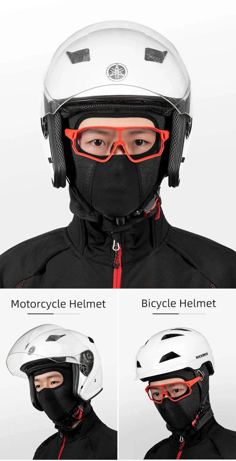 Thermal Cycling Cap Fleece Winter Headgear with Glasses Hole - Image 9