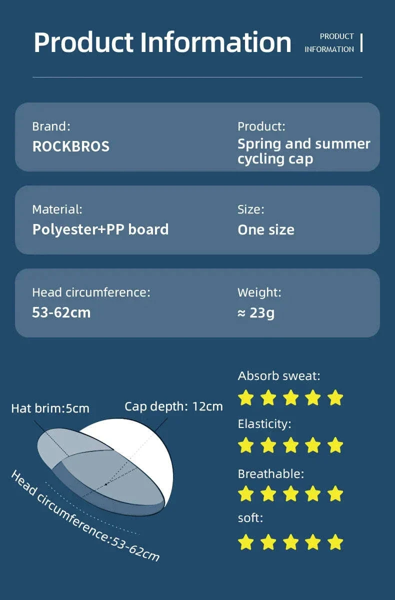 ROCKBROS Lightweight Cycling Cap Sun Protection Helmet Liner - Image 8