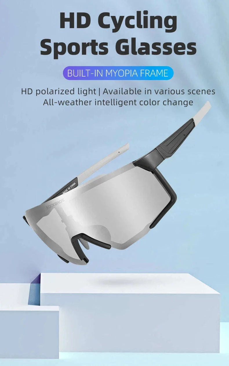 Photochromic Polarized Cycling Glasses UV400 TR90 Sports Eyewear - Image 7