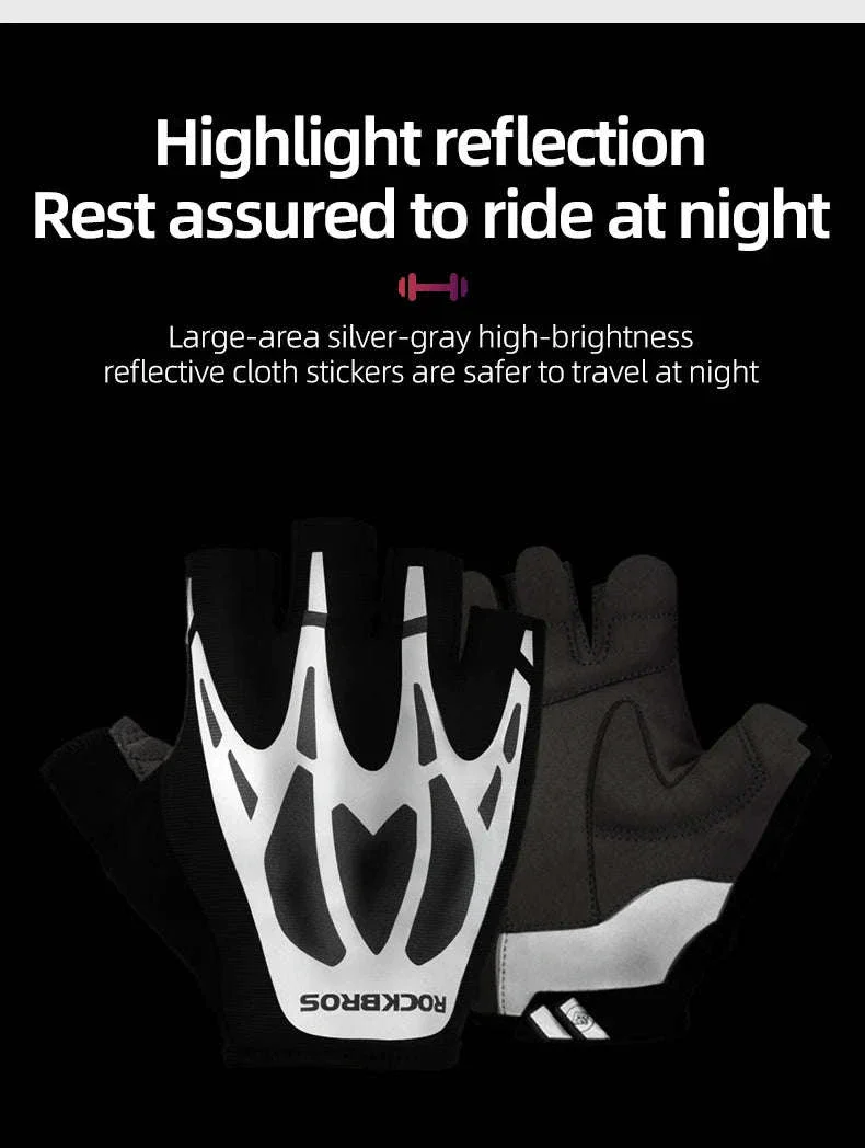 Breathable Half Finger Cycling Gloves Shockproof MTB Bike Gloves - Image 13