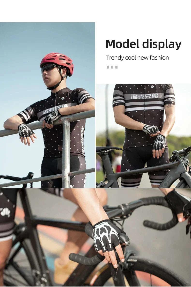 Breathable Half Finger Cycling Gloves Shockproof MTB Bike Gloves - Image 18