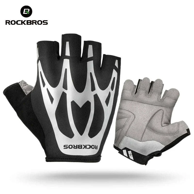 Breathable Half Finger Cycling Gloves Shockproof MTB Bike Gloves - Image 19