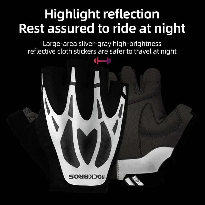 Breathable Half Finger Cycling Gloves Shockproof MTB Bike Gloves - Image 2