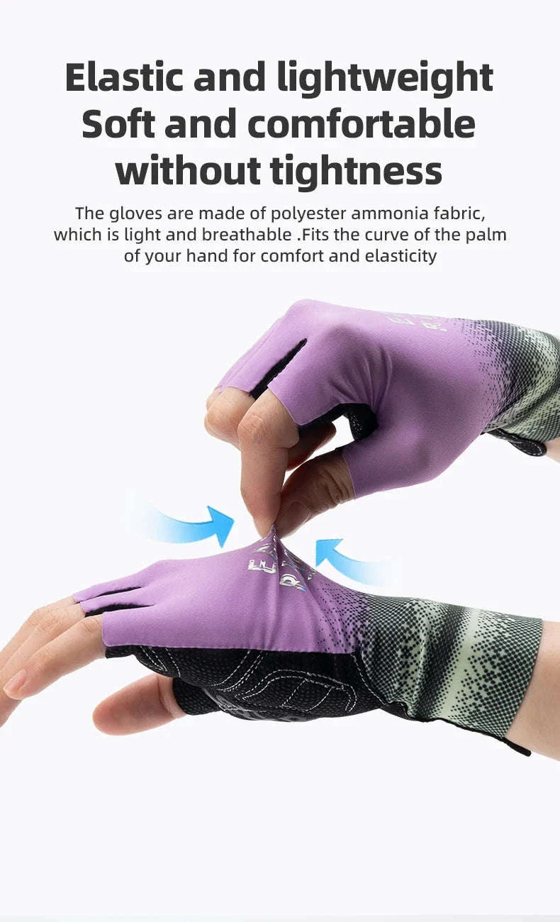 Half Finger Cycling Gloves for Women Shock Absorbing Breathable - Image 10
