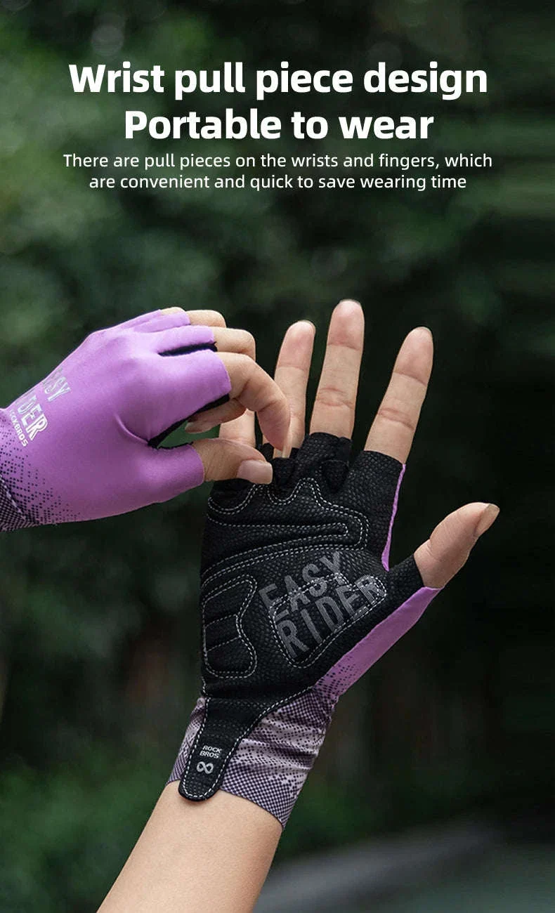 Half Finger Cycling Gloves for Women Shock Absorbing Breathable - Image 11