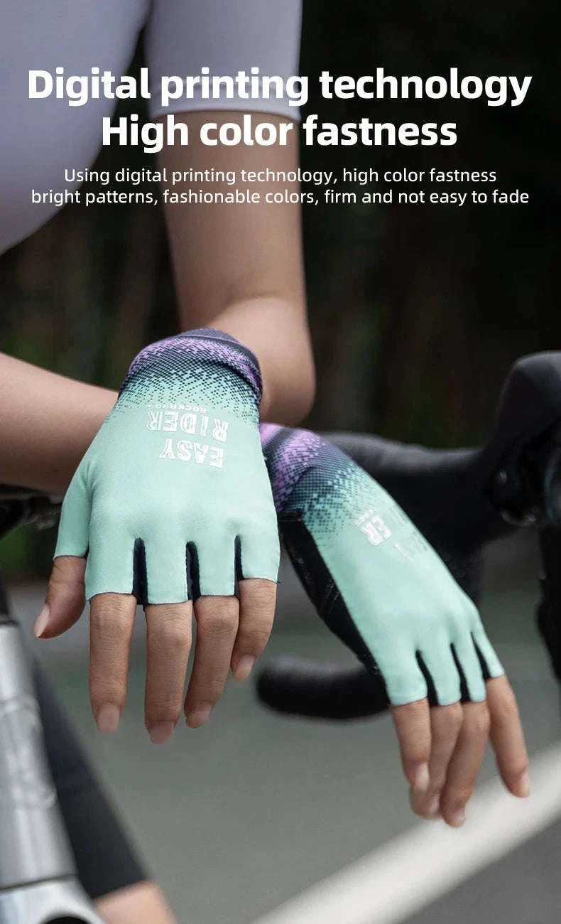 Half Finger Cycling Gloves for Women Shock Absorbing Breathable - Image 13