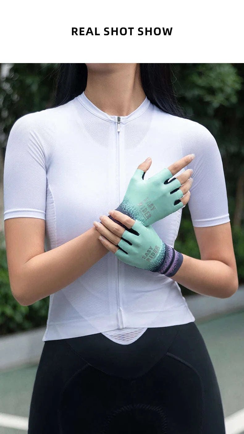 Half Finger Cycling Gloves for Women Shock Absorbing Breathable - Image 16