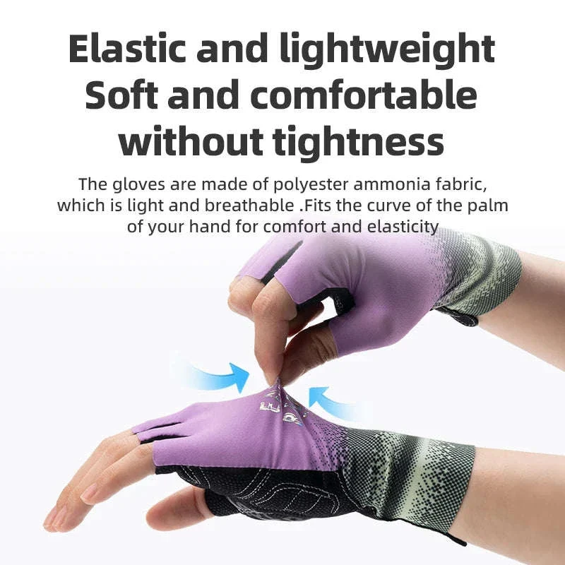 Half Finger Cycling Gloves for Women Shock Absorbing Breathable - Image 2