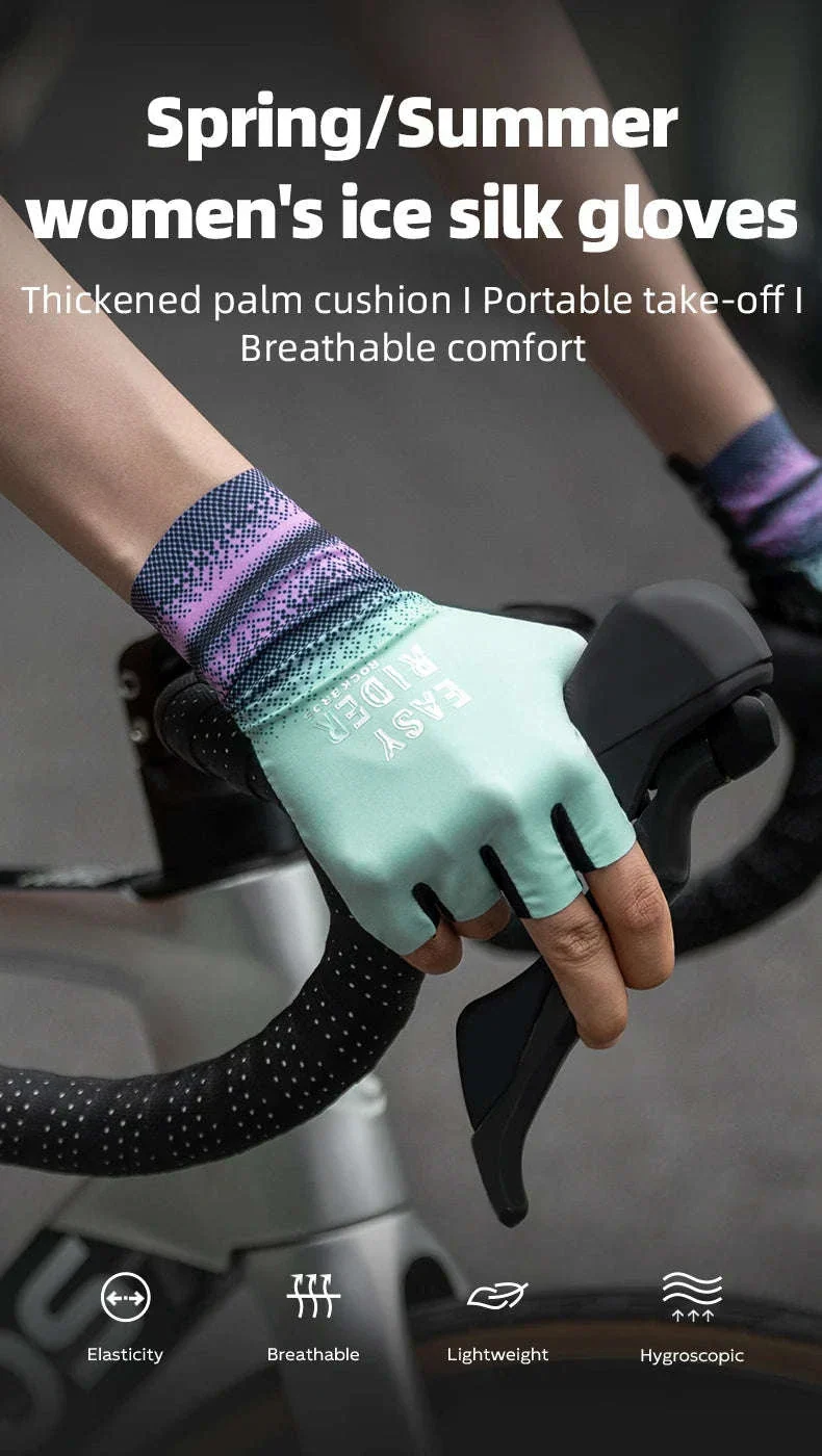 Half Finger Cycling Gloves for Women Shock Absorbing Breathable - Image 7