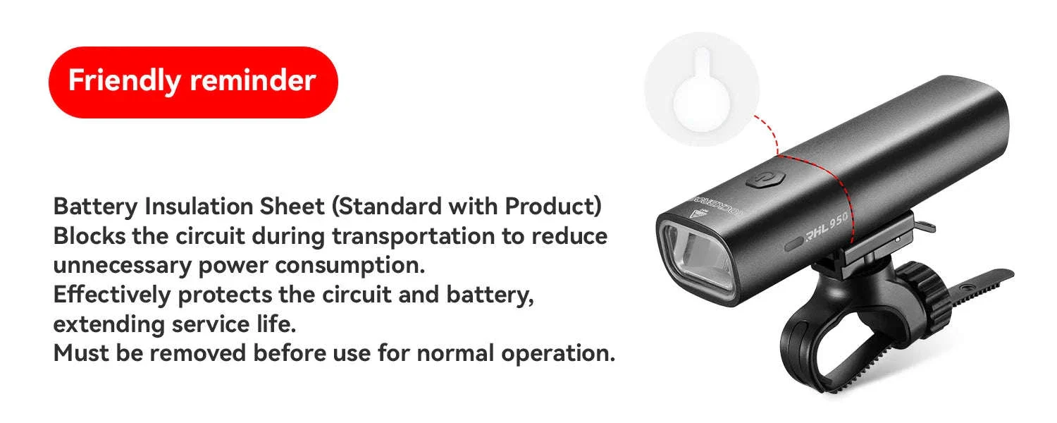 950LM USB Rechargeable Bike Headlight with IPX6 Waterproof - Image 10