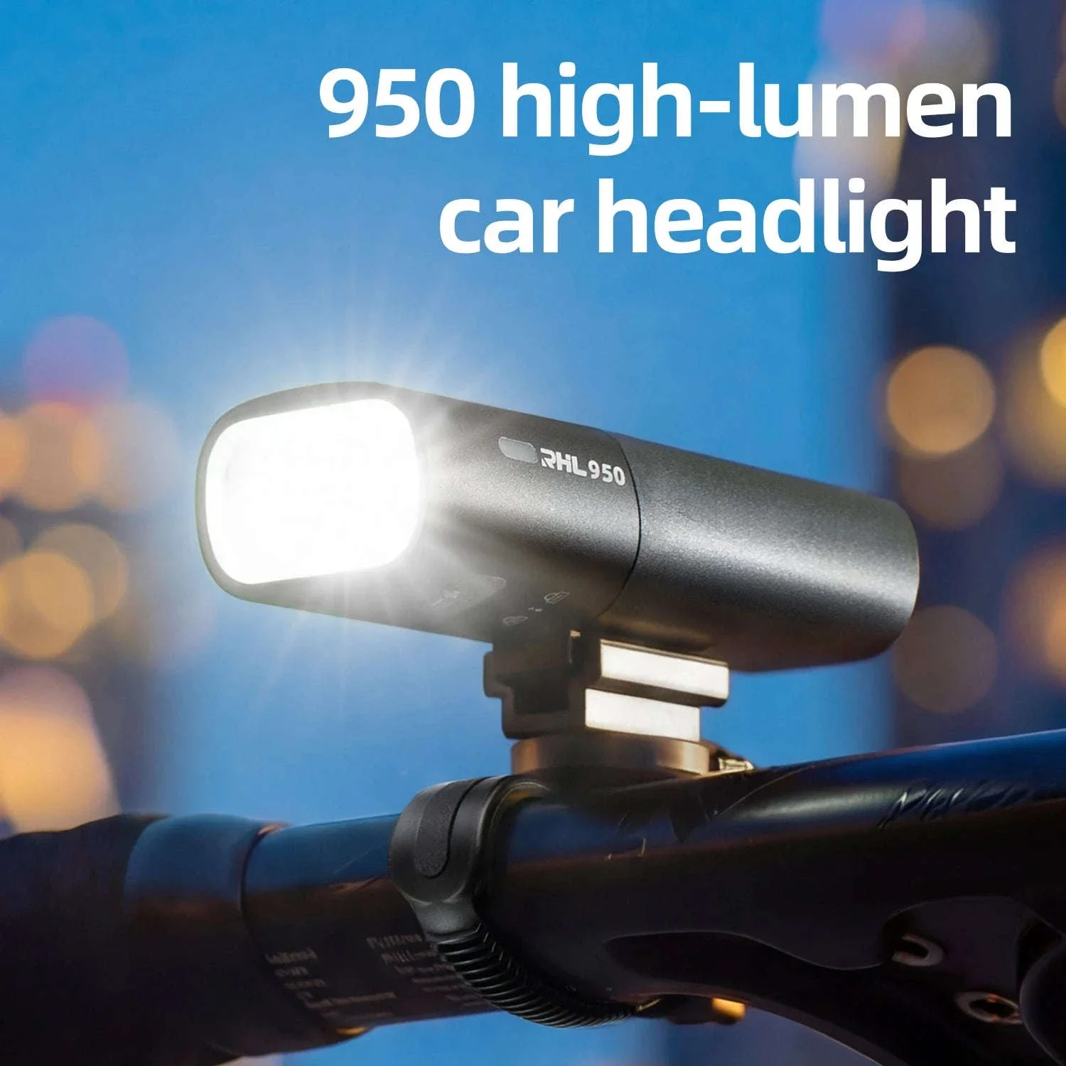 950LM USB Rechargeable Bike Headlight with IPX6 Waterproof - Image 2
