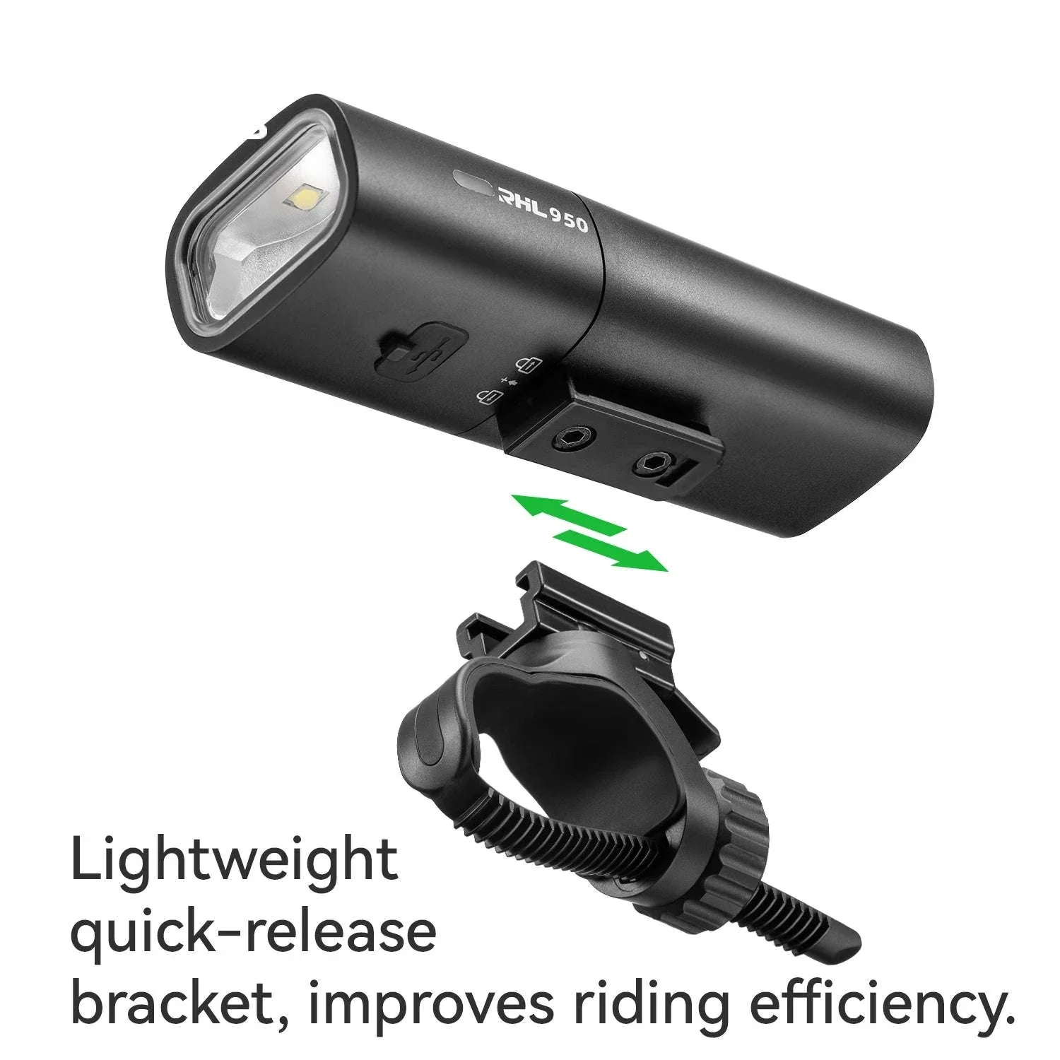 950LM USB Rechargeable Bike Headlight with IPX6 Waterproof - Image 5