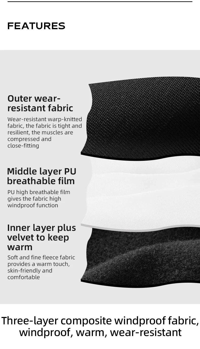 Men’s Thermal Cycling Jacket Windproof Fleece Bike Coat - Image 10