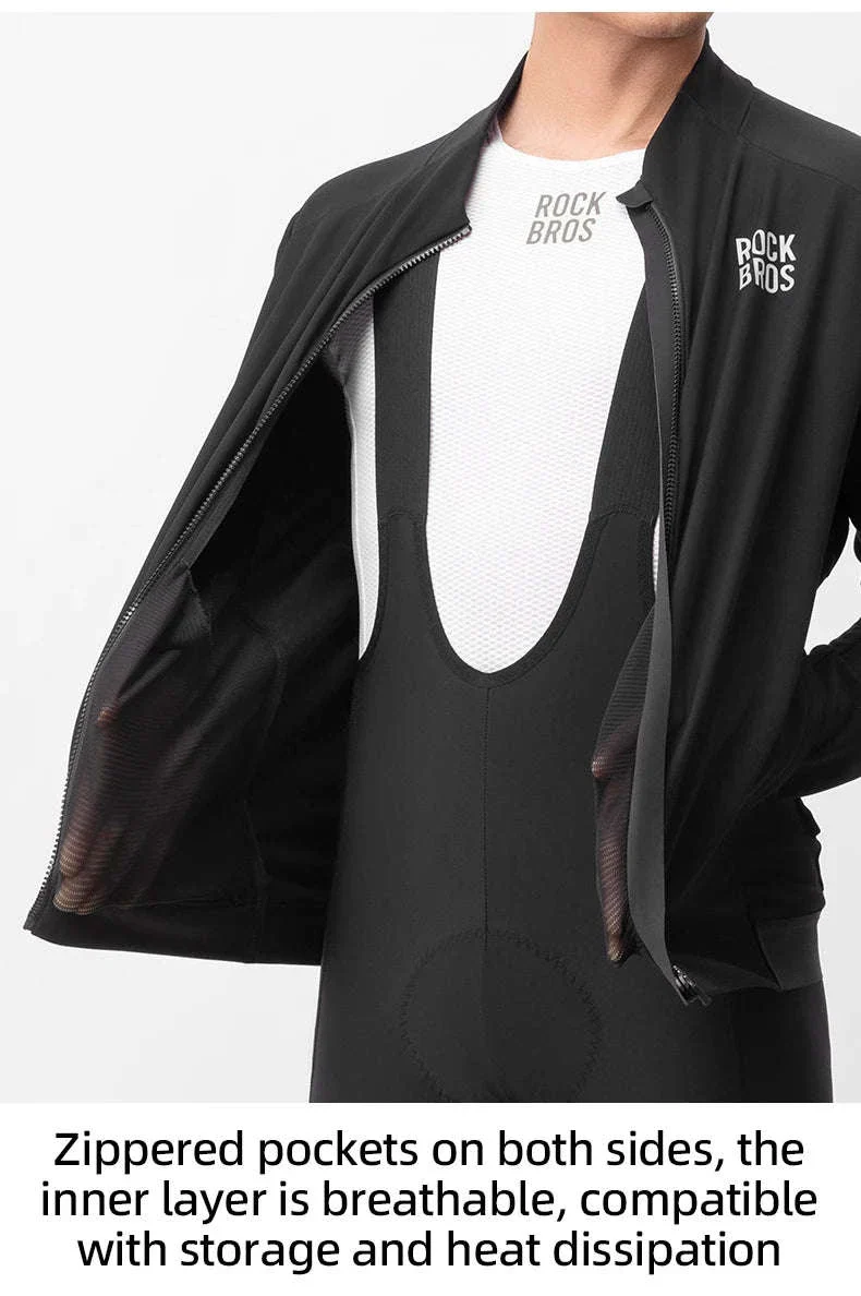 Men’s Thermal Cycling Jacket Windproof Fleece Bike Coat - Image 12