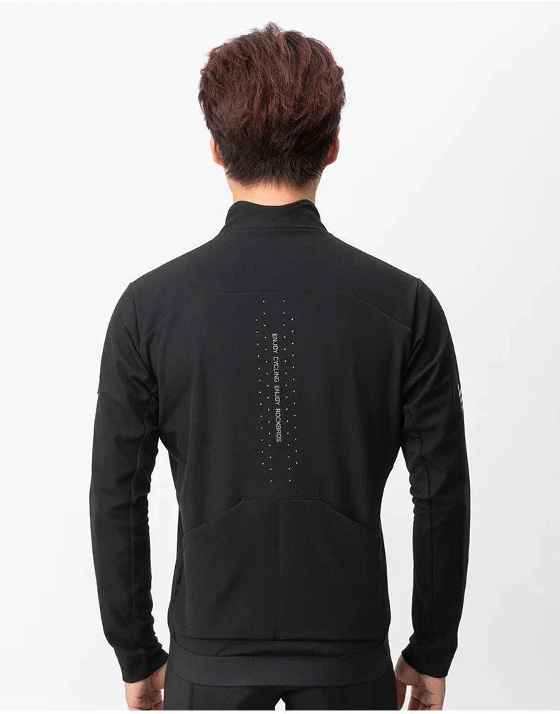 Men’s Thermal Cycling Jacket Windproof Fleece Bike Coat - Image 17