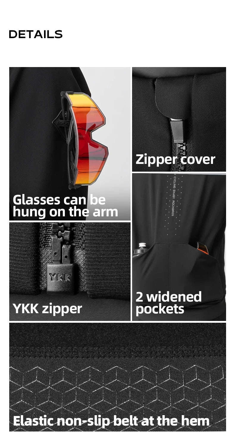 Men’s Thermal Cycling Jacket Windproof Fleece Bike Coat - Image 18