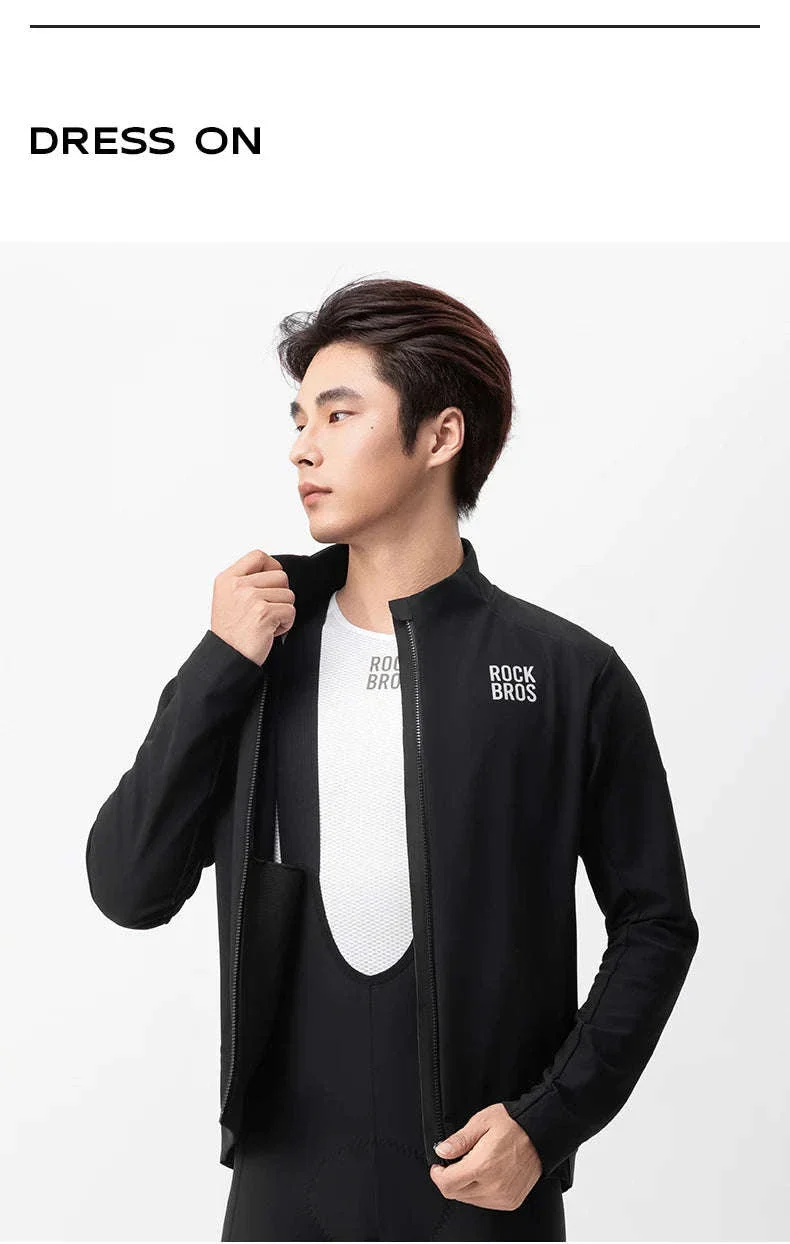 Men’s Thermal Cycling Jacket Windproof Fleece Bike Coat - Image 19