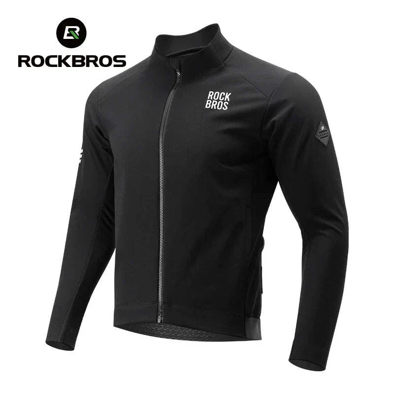 Men’s Thermal Cycling Jacket Windproof Fleece Bike Coat - Image 2