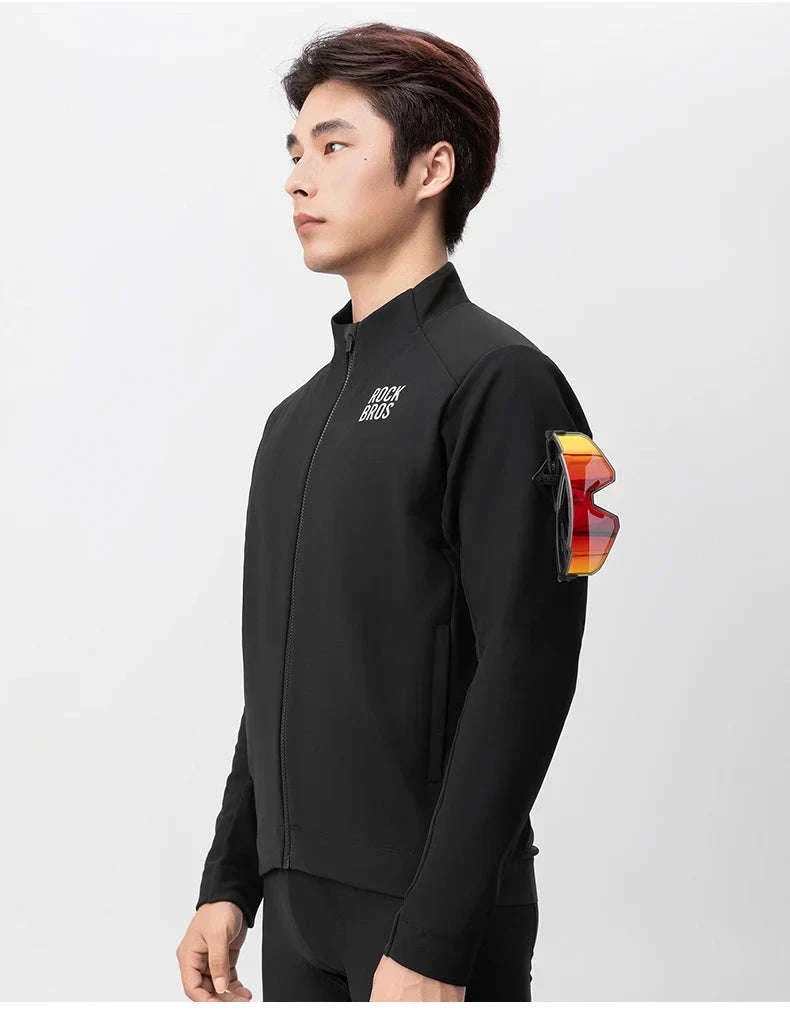 Men’s Thermal Cycling Jacket Windproof Fleece Bike Coat - Image 21