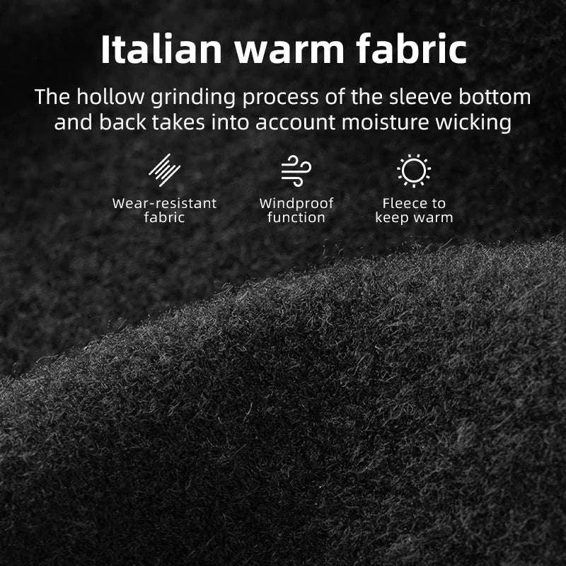 Men’s Thermal Cycling Jacket Windproof Fleece Bike Coat - Image 4