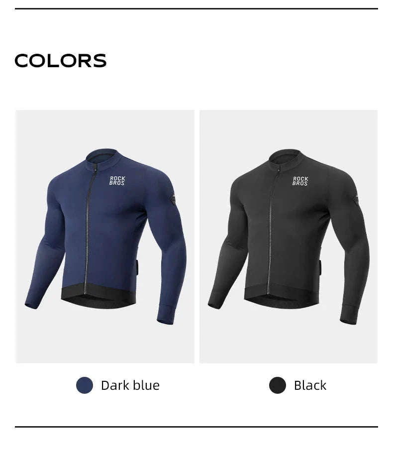 Men’s Thermal Cycling Jersey Windproof Fleece for Cold Weather Riding - Image 12