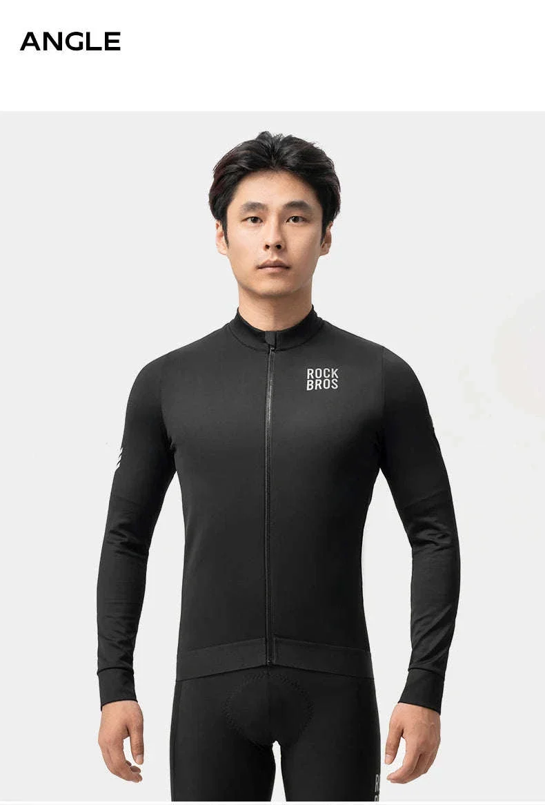 Men’s Thermal Cycling Jersey Windproof Fleece for Cold Weather Riding - Image 13