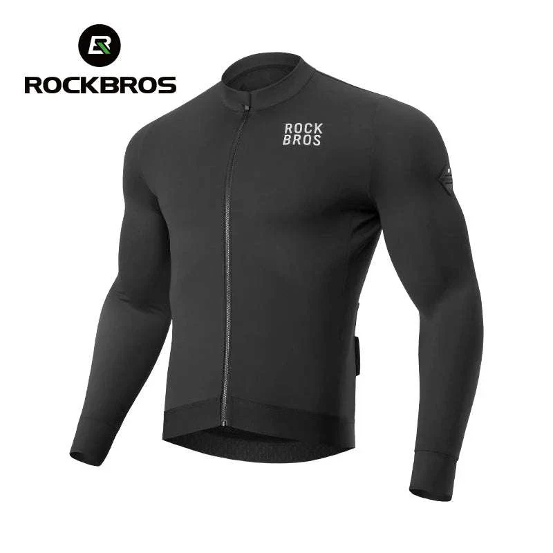 Men’s Thermal Cycling Jersey Windproof Fleece for Cold Weather Riding - Image 22