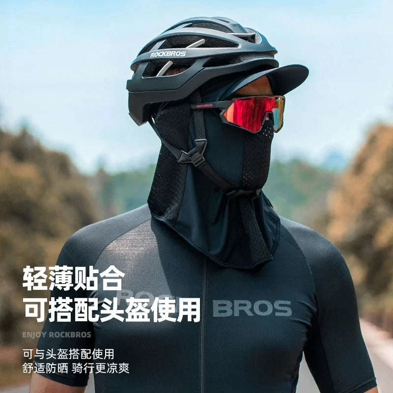 Breathable Cycling Face Mask with Brim for Summer Sun Protection