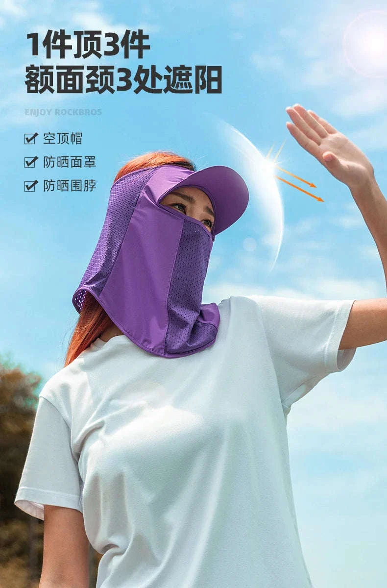 Breathable Cycling Face Mask with Brim for Summer Sun Protection - Image 10