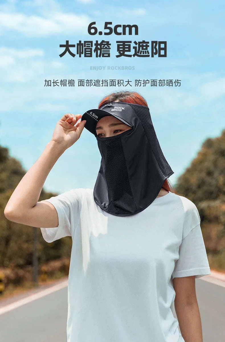 Breathable Cycling Face Mask with Brim for Summer Sun Protection - Image 15