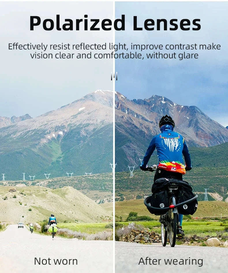 Polarized Cycling Sunglasses UV400 Lightweight Bike Glasses - Image 9