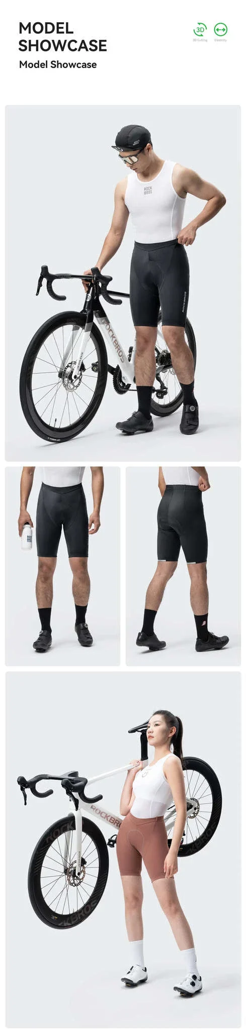 Breathable Cycling Shorts with 3D Sponge Padding for Comfortable Rides - Image 11