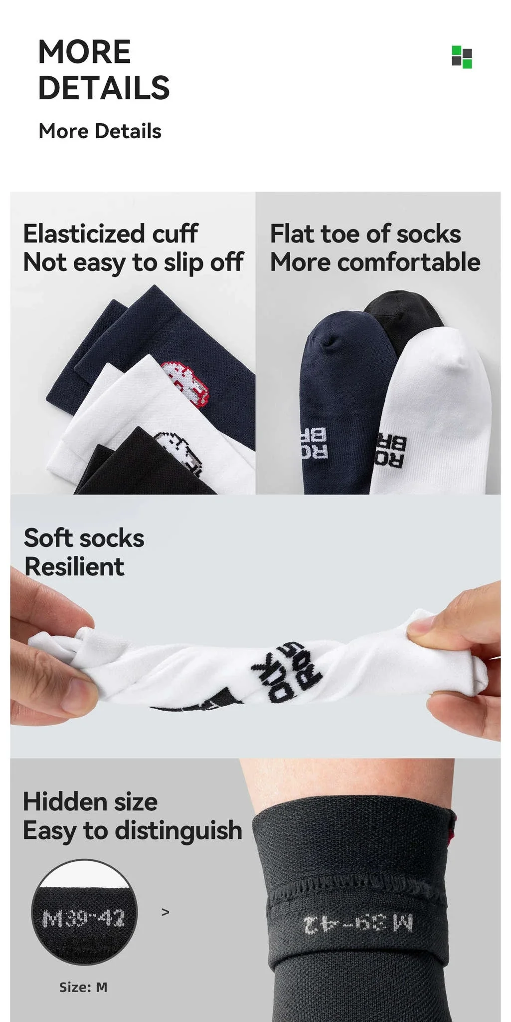 Cycling Socks Nylon Elastane Moisture-Absorbing Sport Socks - Image 15