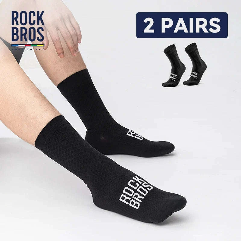 Breathable Cycling Socks High-Elastic Shock Absorbing 2 Pairs