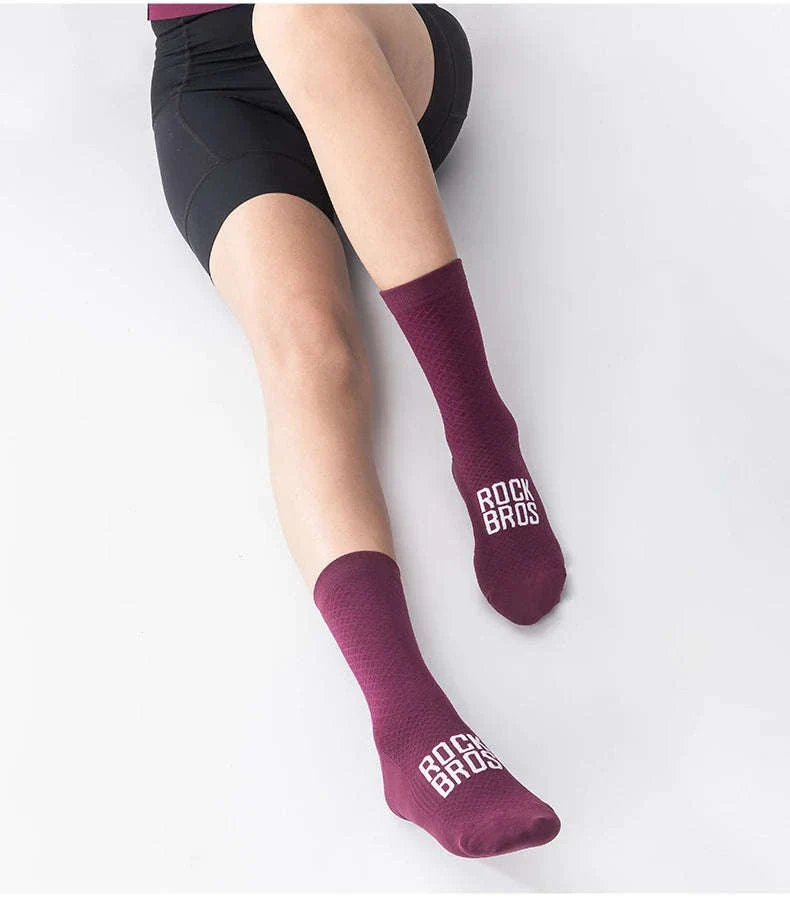 Breathable Cycling Socks High-Elastic Shock Absorbing 2 Pairs - Image 17