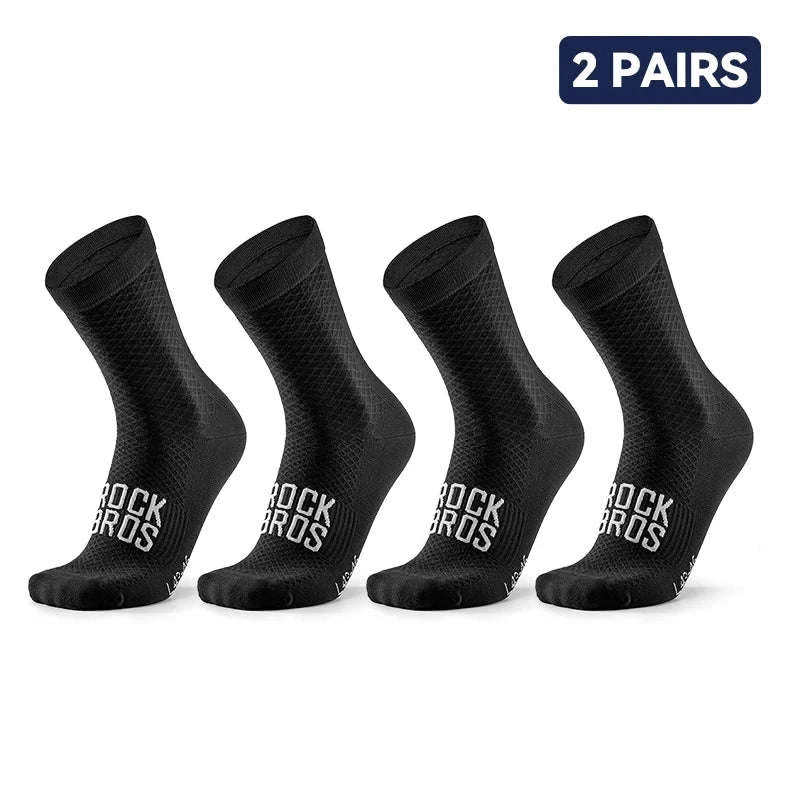 Breathable Cycling Socks High-Elastic Shock Absorbing 2 Pairs - Image 21