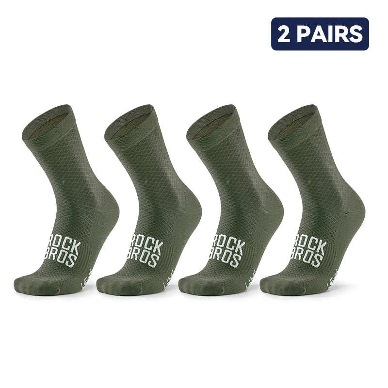 Breathable Cycling Socks High-Elastic Shock Absorbing 2 Pairs - Image 22