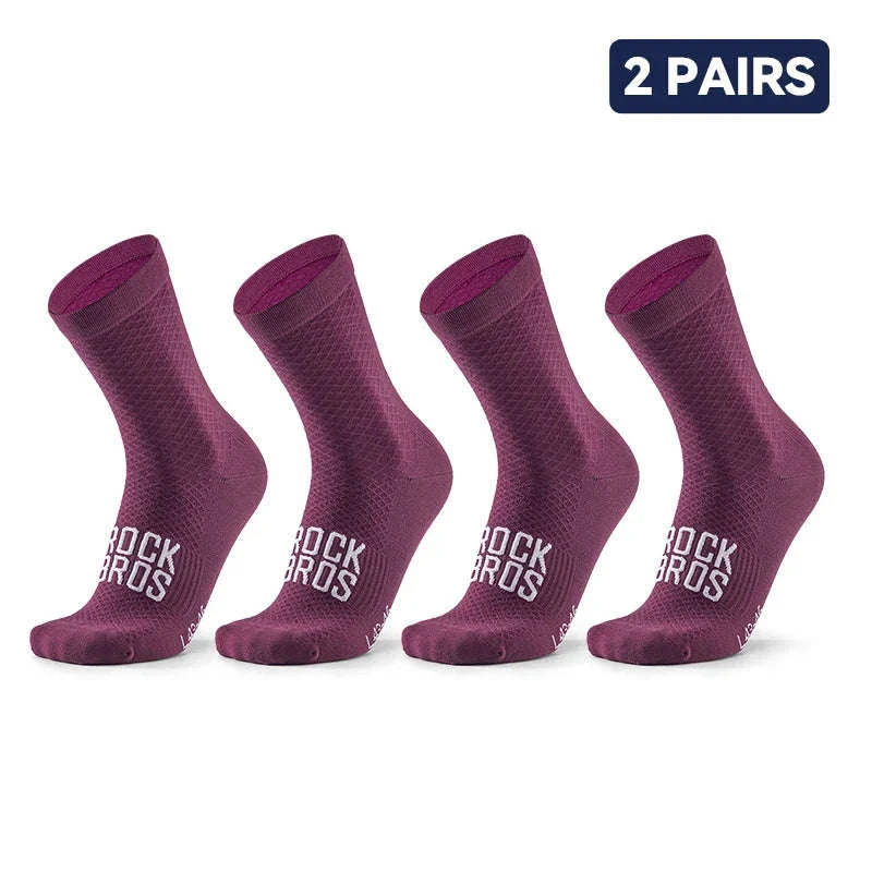 Breathable Cycling Socks High-Elastic Shock Absorbing 2 Pairs - Image 23