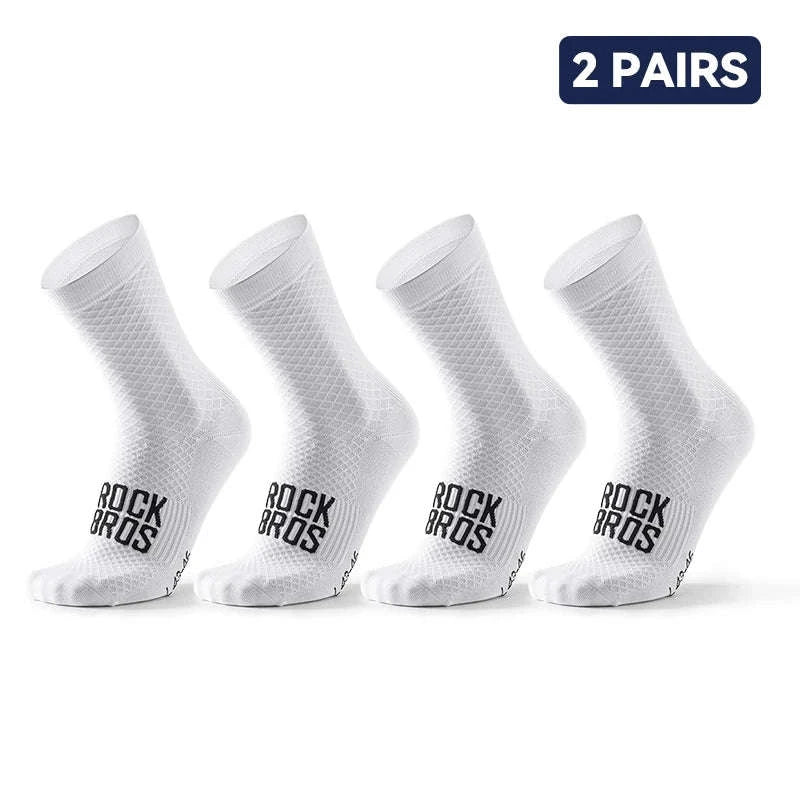 Breathable Cycling Socks High-Elastic Shock Absorbing 2 Pairs - Image 26