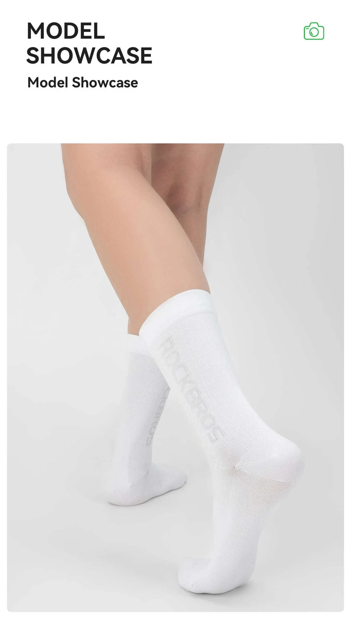 Cycling Socks Breathable Antibacterial Reflective 2 Pairs - Image 18