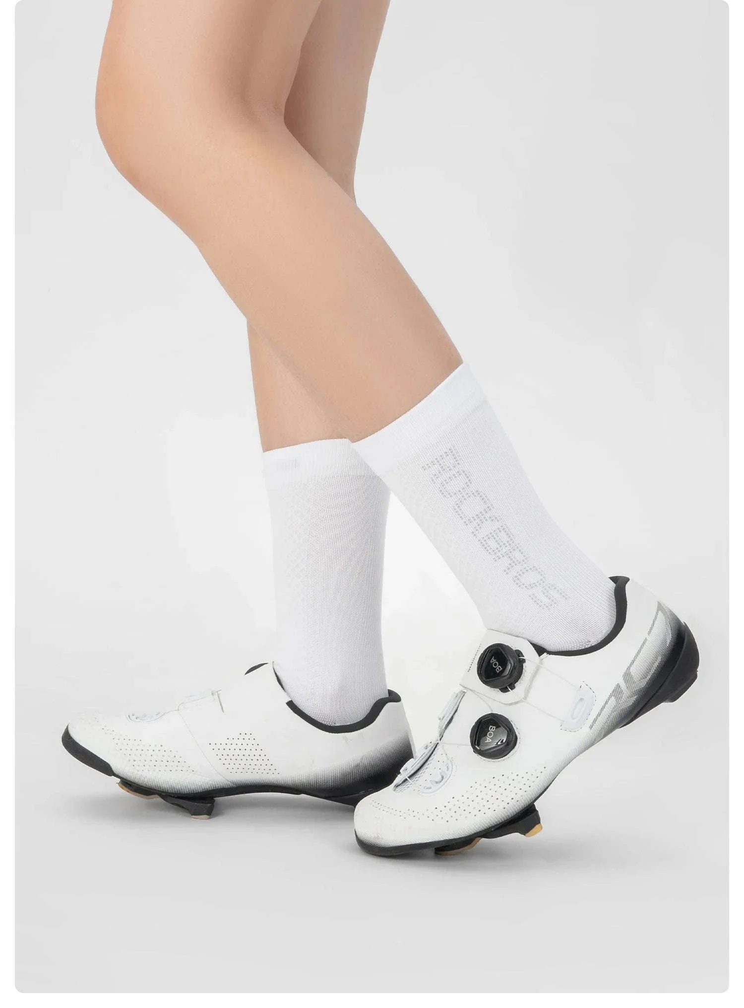 Cycling Socks Breathable Antibacterial Reflective 2 Pairs - Image 19