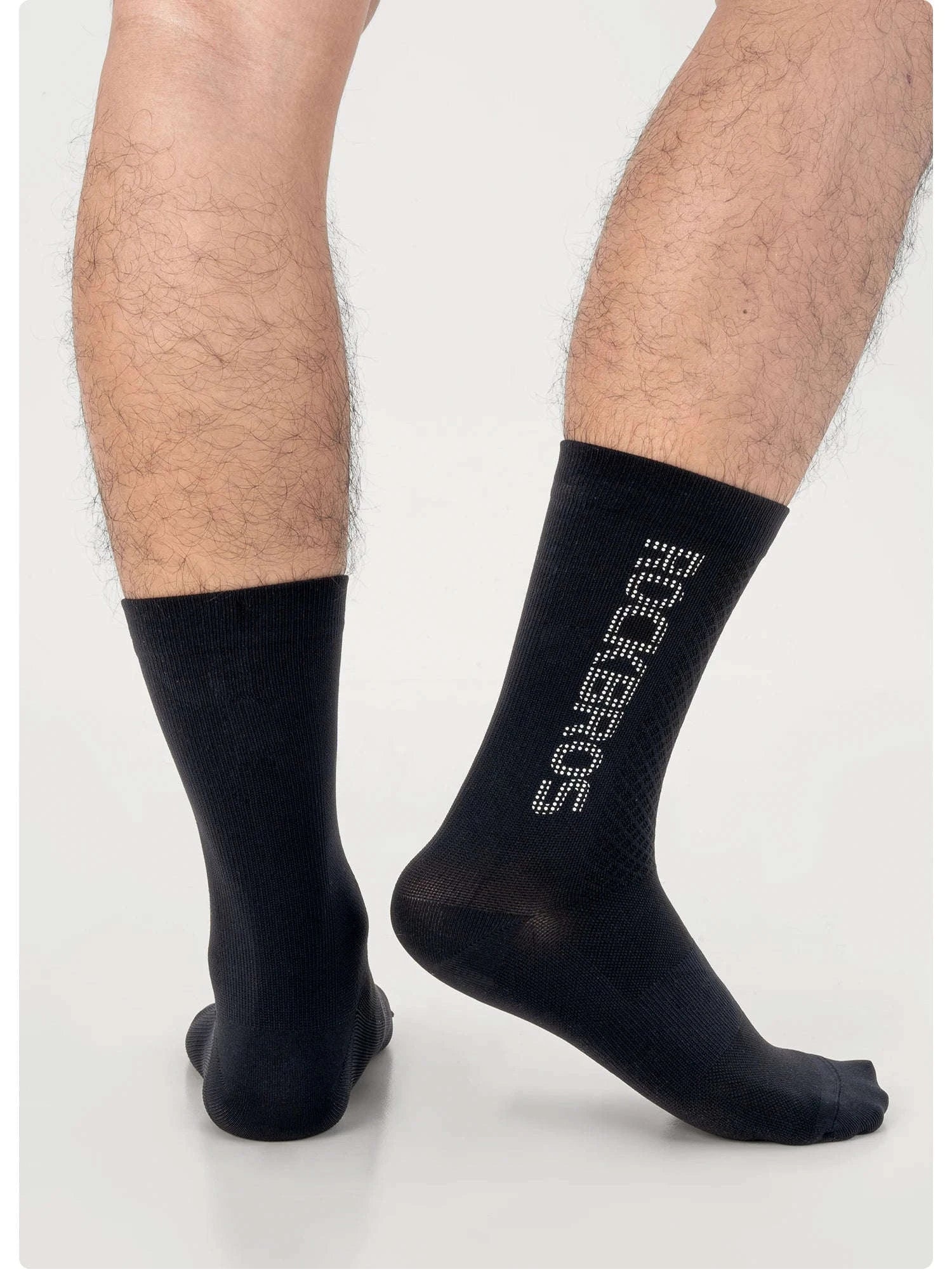 Cycling Socks Breathable Antibacterial Reflective 2 Pairs - Image 20