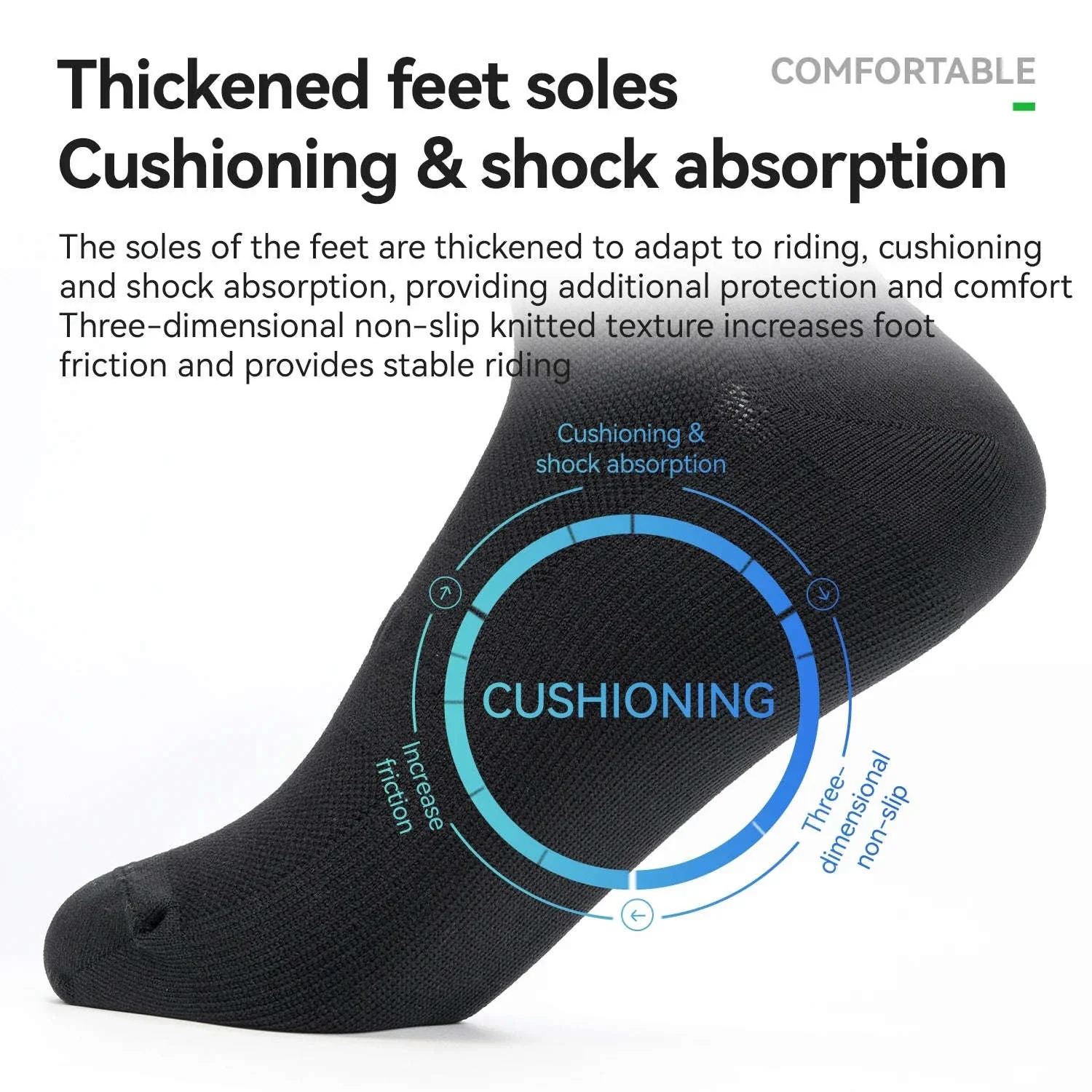 Breathable Cycling Socks Quick-Dry Knee-High for Running & Riding - Image 4
