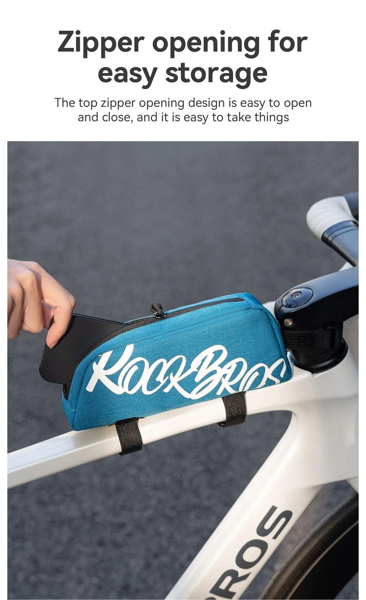 Bike Top Tube Bag 0.8L Rainproof Frame Pack - Image 10