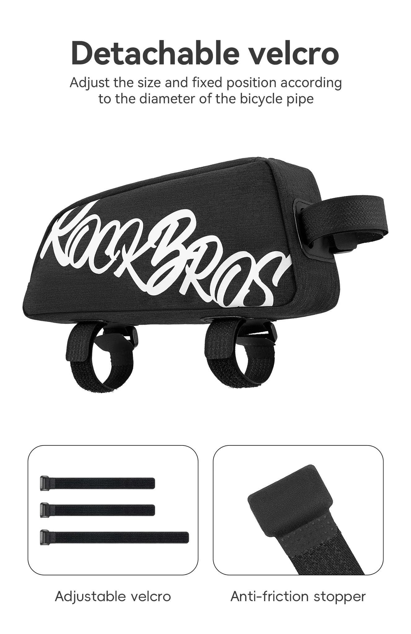 Bike Top Tube Bag 0.8L Rainproof Frame Pack - Image 13